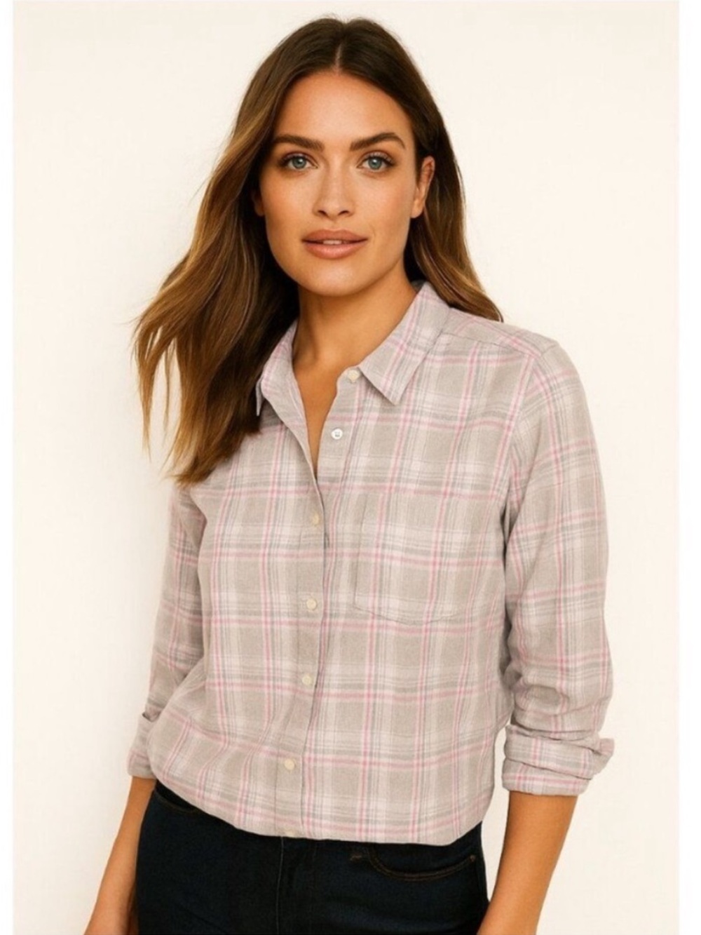 UNTUCKIT Top 10 Plaid Gray